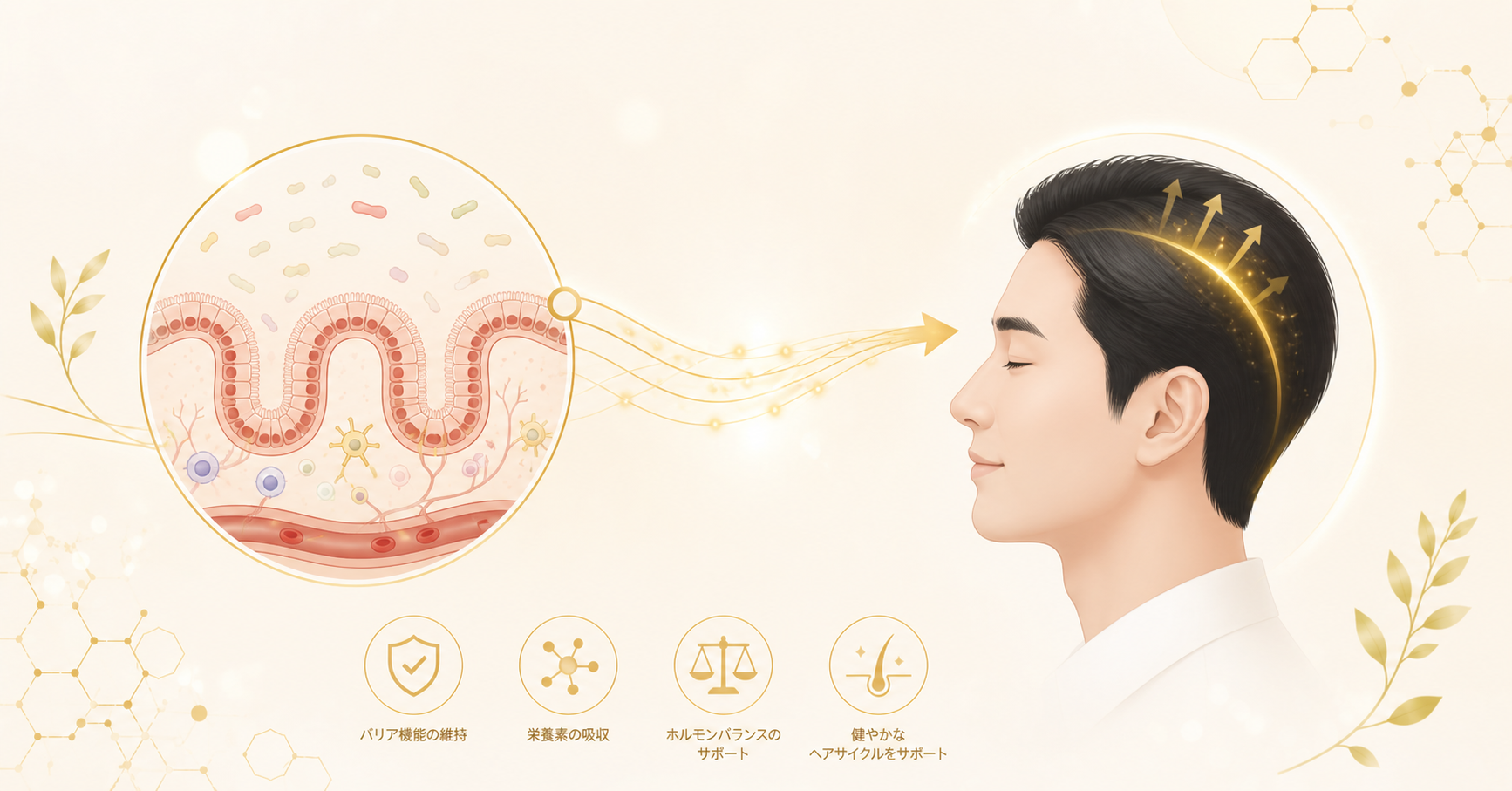 腸活で薄毛が改善する科学的根拠｜薬剤師が解説する腸内環境とAGAの関係